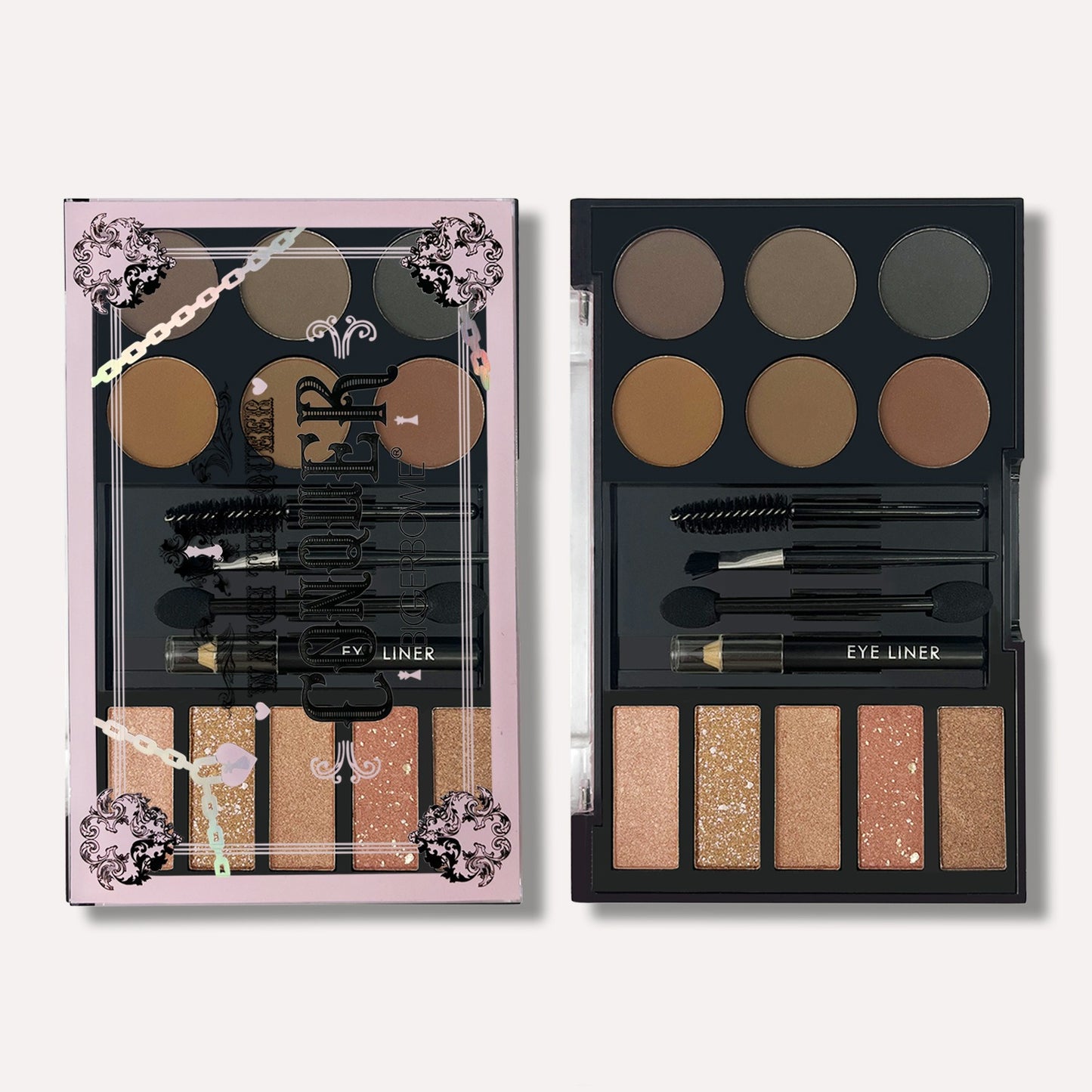 Eyeshadow eyebrow powder eyebrow cream comprehensive tray with tools