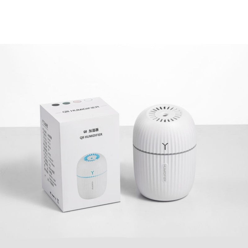 Ultrasonic Air Humidifier Household Moisturizing Spray Student Dormitory Car Humidification Aromatherap with LED Night Light