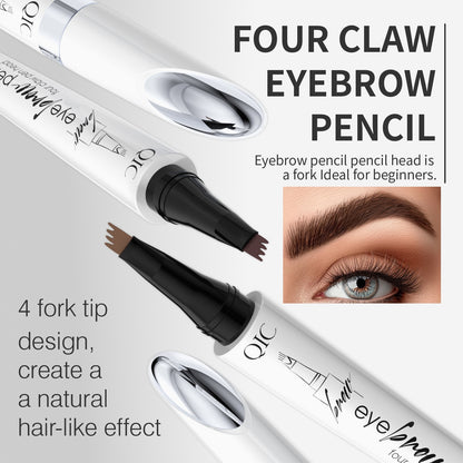 QIC ceramic white liquid four-claw eyebrow pencil wild eyebrow waterproof non-smudge four-head forked eyebrow pencil