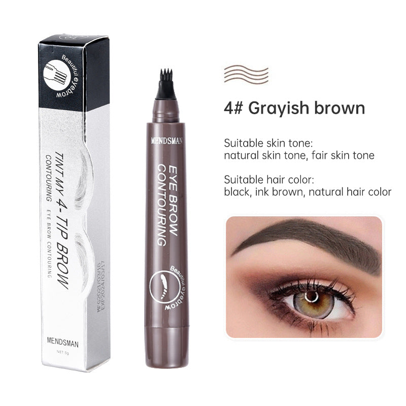 Long Lasting 5 Colors Sketch Liquid Eye Brow Pencil Waterproof Microblading Tattoo Fork Tip Eyebrow Pencil