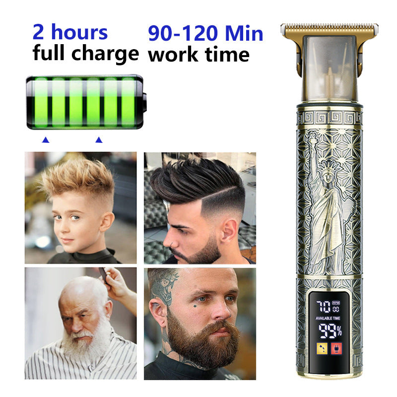 T9 Hairdresser With LCD Display Electric Hair Clipper Household Large Screen Digital Display Electric Hair Clipper Carving Oil Head Shaver Hair Clipper