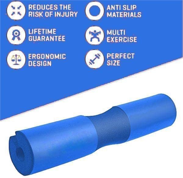 Strength Squat Pad Comfortable Barbell Sponge for Hip Squats and Lunges Blue barbell cushion