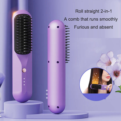 Household and business travel wireless portable electric heating small shape straightening comb