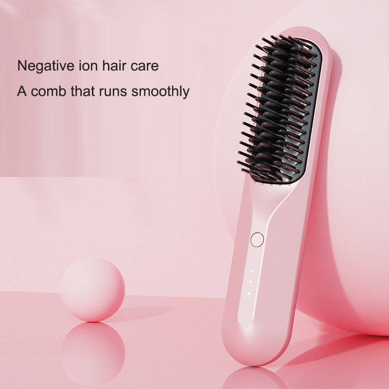 Household and business travel wireless portable electric heating small shape straightening comb