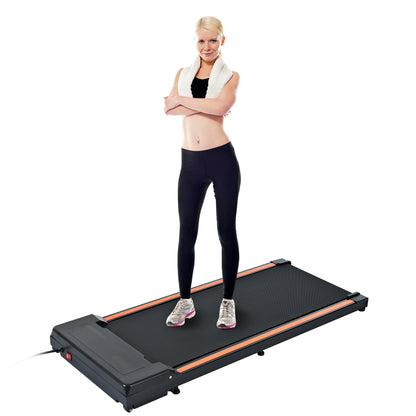 300 pound capacity desktop treadmill for home and office use, portable treadmill with 0.6 to 3.8 miles per hour