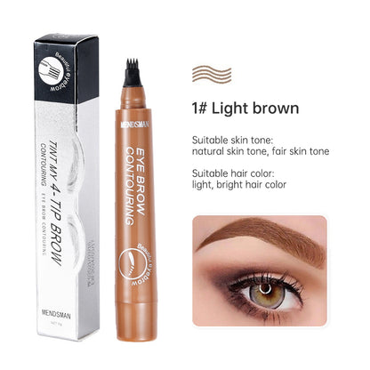 Long Lasting 5 Colors Sketch Liquid Eye Brow Pencil Waterproof Microblading Tattoo Fork Tip Eyebrow Pencil