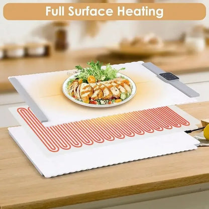 Electric Warming Tray, Full Surface Warming Mat for Food, Rollable and Portable, Fast Heating Pad with 3 Temperature Control