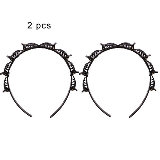 Black Braider Hair Clip Burst Pin Hairdo Bring Hair Hoop Multi-storey Wisp Air Weave Head Hoop Styling Tool