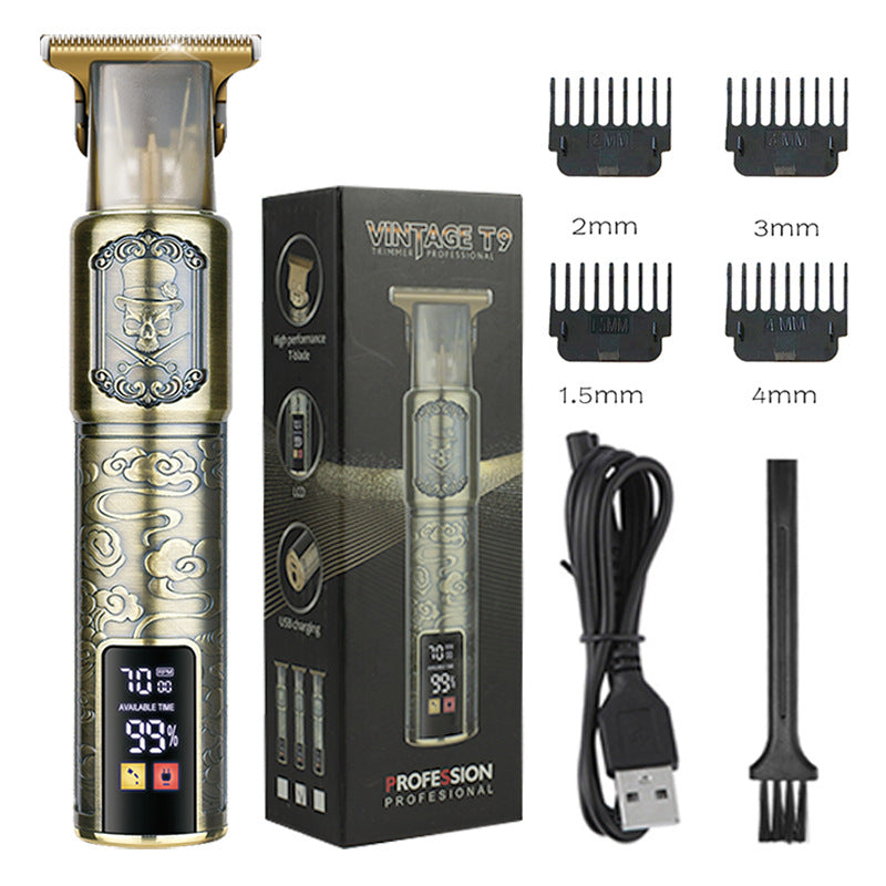 T9 Hairdresser With LCD Display Electric Hair Clipper Household Large Screen Digital Display Electric Hair Clipper Carving Oil Head Shaver Hair Clipper