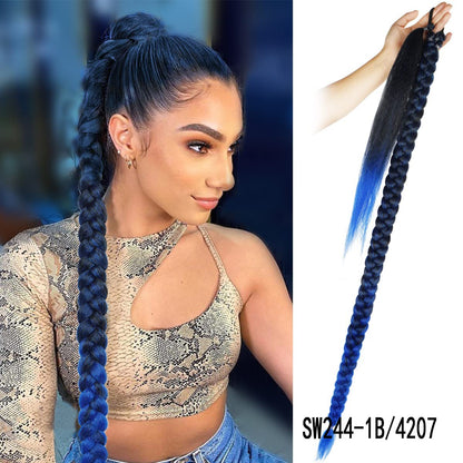 Fake Braid New Fashion Chemical Fiber Wig Female Long Braid Hair Extensions Hair Band Type Hair Extensions Braid Wig Ponytail