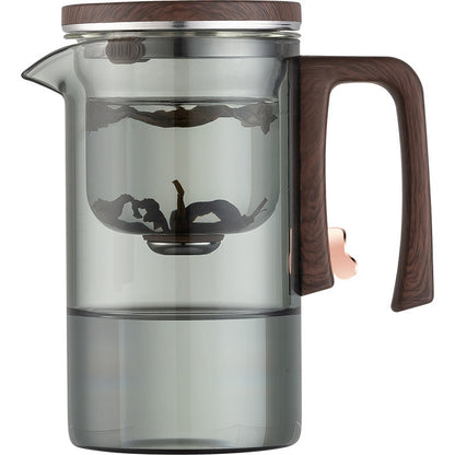 Xiaoman Waist new rodless elegant cup, one click magnetic suction filter glass tea pot, automatic tea separation tea cup