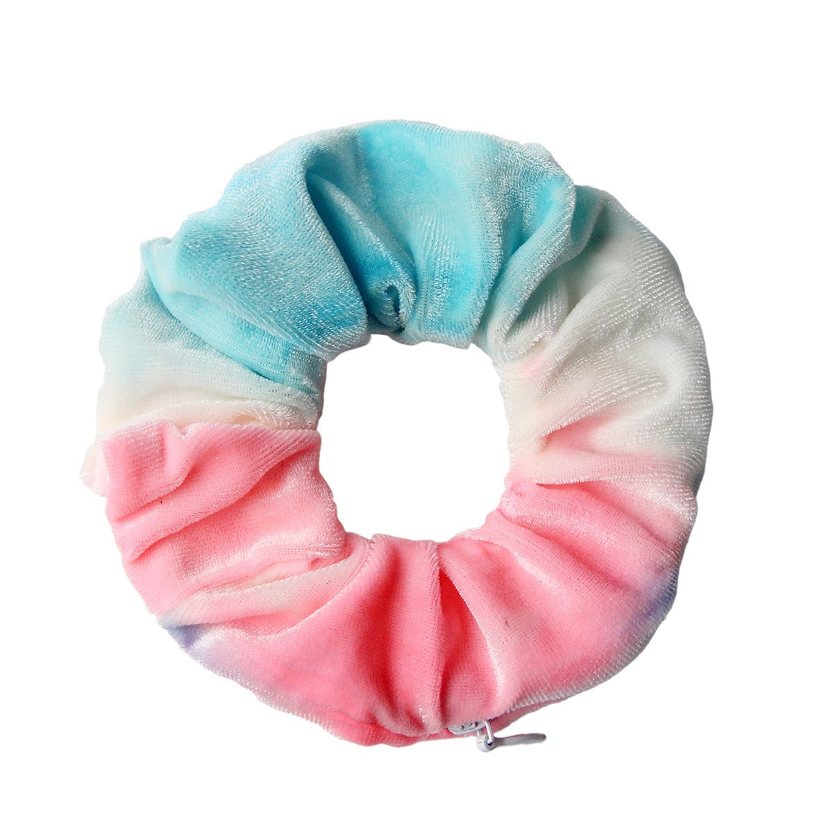 Tie dye velvet zipper large intestine loop