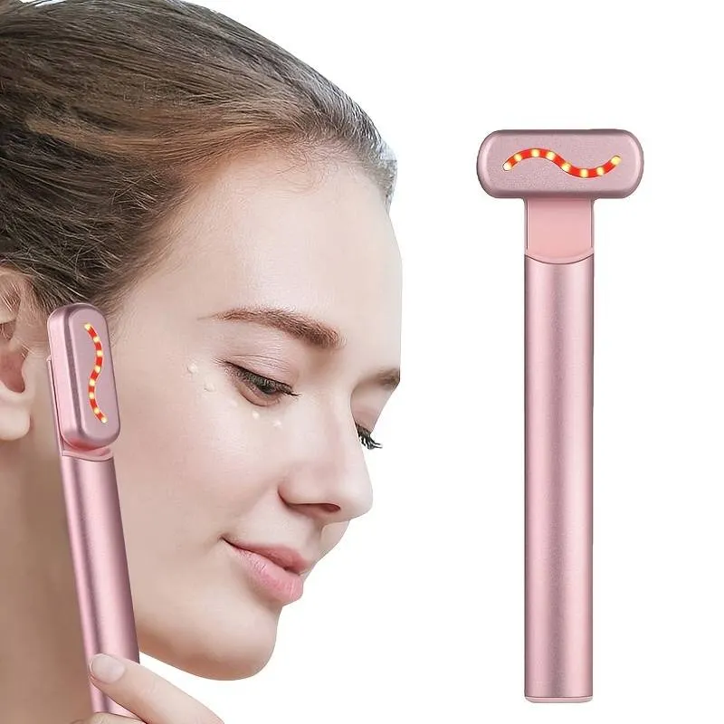 Eye Massager Led Anti Aging Facial Massager Skin Firming Face Beauty Therapy Wand Vibrating Eye Massager Device