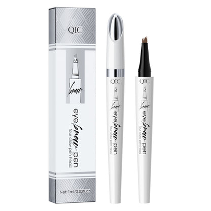 QIC ceramic white liquid four-claw eyebrow pencil wild eyebrow waterproof non-smudge four-head forked eyebrow pencil